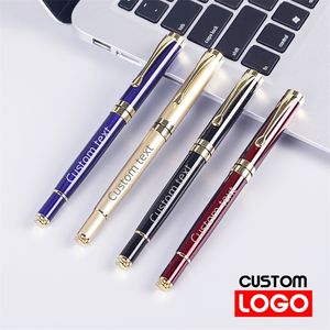 Metal Signature Pen Orb Pen Pen publicitária Pen Office Supplies Lettering Name gravado Papelaria personalizada por atacado 220714