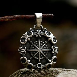 Pendant Necklaces BEIER Viking Trendy Round Compass Men Necklace Personality Jewelry WholesalePendant