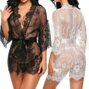 NXY Sexy Bielizna Sexy Vrouwen Bielizna Koronki Night Dress Nachtkleding Nachtjapon Bandaż Diepe V G Sznur Zobacz przez Sheer Slaap Jurk Gewaad 0401