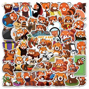 50PCS/LOT Cute Animal Red Panda Naklejki mniejsze panda ailurus fulgens graffiti naklejka do majsterkowania laptopa laptopa motocyklowa rowerowa naklejka rowerowa