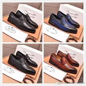 A3 Luxury Designer Men's Loafers Double Monk Strap Shoes äkta läderklänningskor Black Brown Office Bröllopsmän avslappnad sko Storlek 38-45