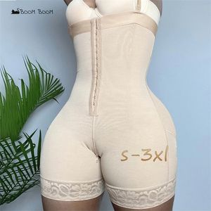 Hohe Kompressions-Skim's Body-Shapewear, fester Reißverschluss, Kontrolle, künstlicher Arsch, Po-Lifter, Booties, Faja BBL, Post-OP-Operation 220513