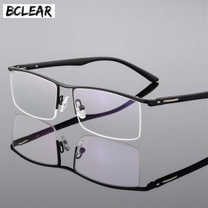 BCLEAR Arrival Business Masculino Armação de Óculos Exclusivo Temple Design Alloy Half Rim Spectacle Eyewear 220615