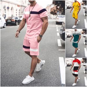 Summer Men S Manga curta camisetas de grandes dimensões shorts 2 peças conjuntos de peças impressas top lods racksuit casual de traje casual de roupas 220617