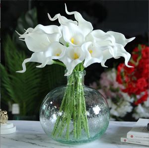 Pu mini imitation callas faux blommig utrikeshandel grossist bord dekoration blomma vit imitation calla