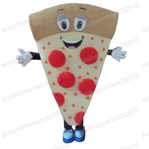 Halloween Pizza Mascot Costume de desenho animado Personagem Carnival Festival Dresses Fanche Christmas Christmas ao ar livre Festa de adultos traje de roupa