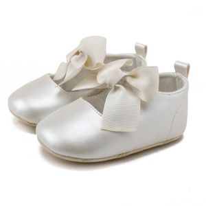 Toddler Baby Girl Soft PU Leather Princess Shoes Bow Bandage Infant Casual Bottom Anti-slip Prewalker Presepe