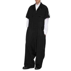 Tuta da uomo tuta manica corta pantaloni tuta casual sciolto grande marea maschio e giovane L220704