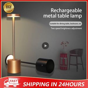 Table Lamps Portable Modern Aluminium Led Dimmable Restaurant Cordless Lamp With Usb Rechargeable Battery For El Bar Dinning RoomTable Lamps
