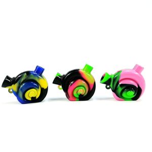Silicone Water Tipe Snail Color Tobacco Set Pipes Creative Trumpe Bong Portable
