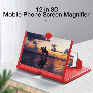 10 12 14 tum 3D Mobiltelefonhållare Skärm Magnifier HD Videoförstärkare Telefonhållare Fällbar projektor Förstorare Stand förstoringsfäste