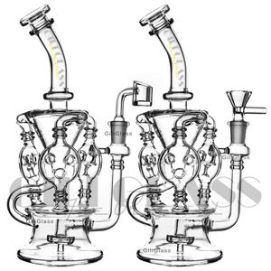 Dab rig Recycler bong inebriante bongs tornado tubo de água plataformas de petróleo tubos de cera quartzo banger borbulhador hitman em linha perc cookies estilo narguilés