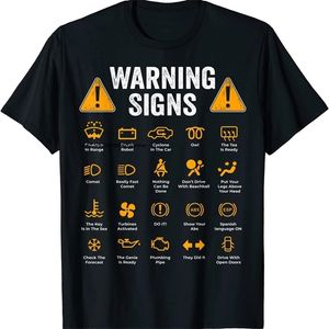 Zabawne znaki ostrzegawcze 101 Auto Mechanic Dift Dift T Shirt Fashion Casual T Shirt Bawełniane męskie TEES 220712