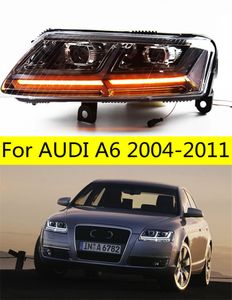 Fernlicht-Objektiv-Scheinwerfer für AUDI LED-Scheinwerfer 2004–2011 A6, LED-Tagfahrlicht, dynamisches Blinker-Fahrlicht