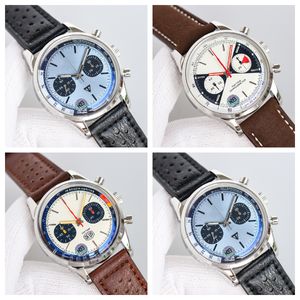 Montre de Luxe Watch Watches 41 mm 7750 Chronograph Ruch Stael Case Zorro Tare Luksusowe zegarki męskie zegarki na rękę