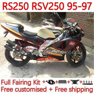 Fairings Kit For Aprilia RSV250RR RS-250 RSV250 RS RSV 250 RSV-250 95-97 158No.35 RS250RR RS250 RR 1995 1996 1997 RSV250R RS250R 95 96 97 Motorcycle Bodys Gloss silver