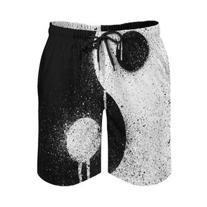 Men's Shorts Graffiti Zen Master-Spray Paint Yin Yang Men'S Beach Quick Dry Travel Swimsuit Trunks Surf Pants Sports BalanceMen's