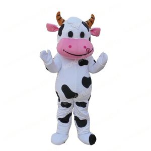 Costumi della mascotte della mucca di Halloween Regali di Carnevale di Hallowen Adulti Fantasia Giochi di società Outfit Festeggiamenti per le feste Abiti per personaggi dei cartoni animati