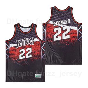 Movie Martin Luther King High School 22 Kawhi Leonard Jerseys Man Basketball HipHop Team Color Black Breathable Hip Hop For Sport Fans Pure Cotton Top Quality On Sale