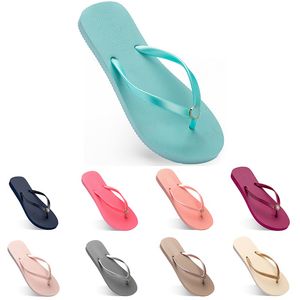 Kvinnor tofflor Fashion Flip Flops Beach Hotel inomhus Slipper Triple Black Pink White Lemon Green Gray Navy Womens Shoes Thirty Three