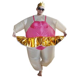 Maskottchen-Puppenkostüm, Ballerina, aufblasbares Kostüm, niedliches Kostüm für Erwachsene, Party, Halloween-Kostüm, aufblasbarer Ballerina-Fat-Anzug, F