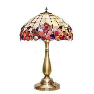 Table Lamps European Tiffany Shell Lamp American Retro Decorative Bedside Warm Wedding Gift Bedroom Living Room LampTable