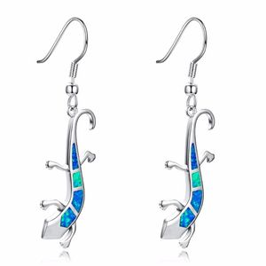 Dangle & Chandelier Long Charm Female Drop Earrings Jewelry 3 Colors Fire Opal Lizard PendientesDangle