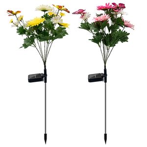 Seidentuch Solar Chrysantheme Schmetterling Garten Dekorative Landschaft Lampe Led Outdoor Wasserdicht Schmetterling Nachtlicht