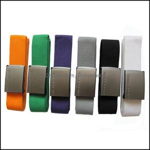 Belts Accessories Fashion 2021 Selling Factory Embossed Custom Causal Outdoor Top Canvas Belt Drop Delivery Lnt6W