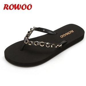 Rivert Women Beach Flip Flip Sandały na świeżym powietrzu Sandały na świeżym powietrzu Kobietowe kapcie Ladies Flats Buty Buty Footwear Y200423 Gai Gai Gai