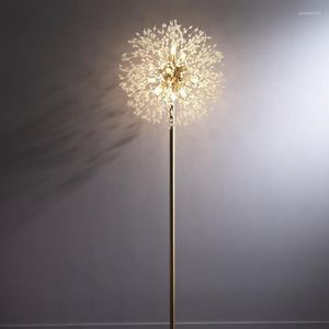 Golvlampor Global LED Crystal Lamp Work Light G9 Star Foyer Lights For Living Room Bedroom Gold Lamps Floor