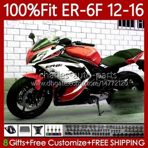 Carenature per stampi ad iniezione per KAWASAKI NINJA 650R ER-6F ER6 Rosso bianco F ER 6F ER6F 12 13 14 15 16 Corpo 136No.59 650-R 2012 2013 2014 2015 2016 650 R 2012-2016 Carrozzeria OEM