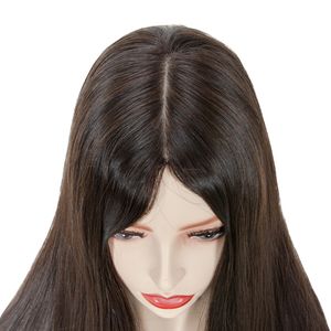 Perucas judaicas ombre cor preta #1b Silky Straight 100% Cutícula brasileira alinhada Virgem Human Human Kosher Wig para White Woman Fast Express Delivery