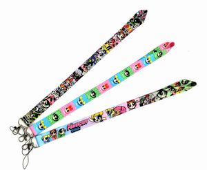 1st Classic Cartoon Powerpuff Girls Lanyard för ID -kort nyckelkedjan USB Badge Holder Keychain Straps Rope Diy Lariat Lanyard