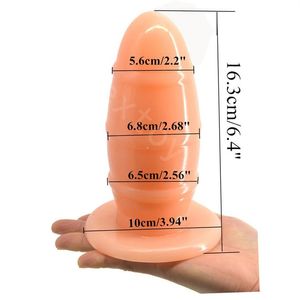 Baseballform Anal Toys Max Dia 6 8cm Anal Plug Big Medical PVC Material 244J