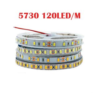 Strisce Led Strip Light Nastro DC12V SMD 5730 5630 60 led/m 120 led/m Bianco caldo per controsoffitto Armadietto non impermeabile LED