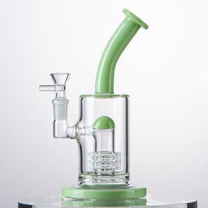 8 pollici Matrix Dome Perc Narghilè Bong di vetro inebriante Splash Guard Birdcage Percolatori Tubi d'acqua Verde Blu Rosa Viola Olio Dab Rigs