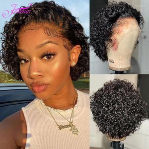 Lace Wigs Short Pixie Curl x6x1 Bob Braziliaans Human Hair Curly For Black Women High Density Cut Wig Kend22