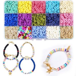 Andra 15 rutnät 6mm Polymer Clay Sequin Boxed Color Wafer Ornament Accessories Set Box Wholesale Jewelry Beads Charms för armband Edwi22