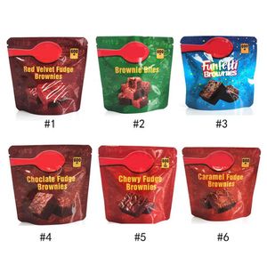 Infused Brow Nies упаковочные сумки 600 мг торт пустые жевание Funfetti Fudge Chocolate Caramel Bites Red Velvet