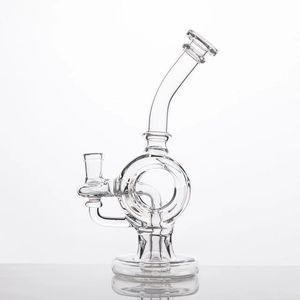 ash catchers Hookahs Smoking Accessories Round Hole Thick Glass Bong oil drill Blister Bong full height 8.6 inches