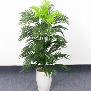 Decoratieve Bloemen Kransen 90cm Tropische Palmboom Grote Kunstplanten Nep Monstera Zijden Bladeren Grote Kokosnoot Zonder Pot Voor Thuis Garde