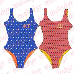 Summer Swimming Suit Womens Swimewear Fashion Letter Print One Piece Baddräkt med Pad Lady Beach Wear
