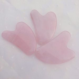 Aventurine jade gua sha masaż masaż narzędzie masażer guasha pielęgnacja skóry narzędzia do twarzy kwarcowy różowy guasha kamień uzdrawiający skały Zestaw tablicy terapii