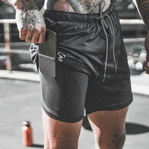 T3e6 22 Fashion New Men's Fitness Bodybuilding Shorts Summer Gym Workout Breathable Mesh Quick Dry Sportswear Jogging Beach Pants