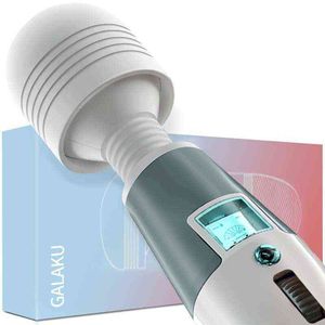 NXY Vibratörler 64 Modları Güçlü Sihirli Değnek Vücut Masajı Sopa AV Vibratör USB Şarj Edilebilir G Spot Klitoris Stimülatörü Oyuncaklar Yetişkinler için 0406