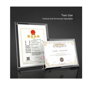 Menu A4 Leaflets Card Holder Stand Acrylic Tabletop Poster Product Name Sign Holder Stand Certificate Frame