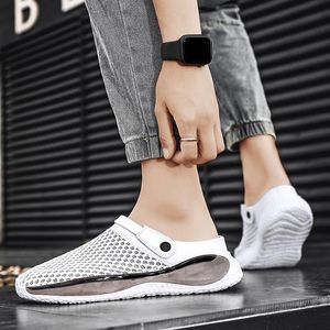 Lato na zewnątrz Sandały Tennis Men Casual Garden Footwear MESH MULES DEADHABLE Fashion Beach Flip Flip Flip Flip Flops Płaskie kapcie