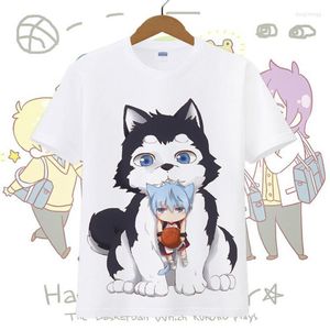 Erkek Tişörtleri Kuroko'nun Sepet Ball Cosplay T-Shirt Anime Kuroko Tetsuya Tişört Sıradan Erkekler Öğrenci Pamuk Topçılar