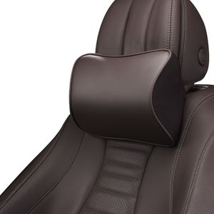 Mercedes için lüks deri rozet logo araba boyun yastığı Benz a e iç mekan malzemeleri bel yastıkları backrest head römork yastığı oto aksesuarları